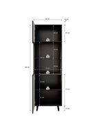 Vitrina Moderna TU MESITA Bastian color Negro 2 puertas