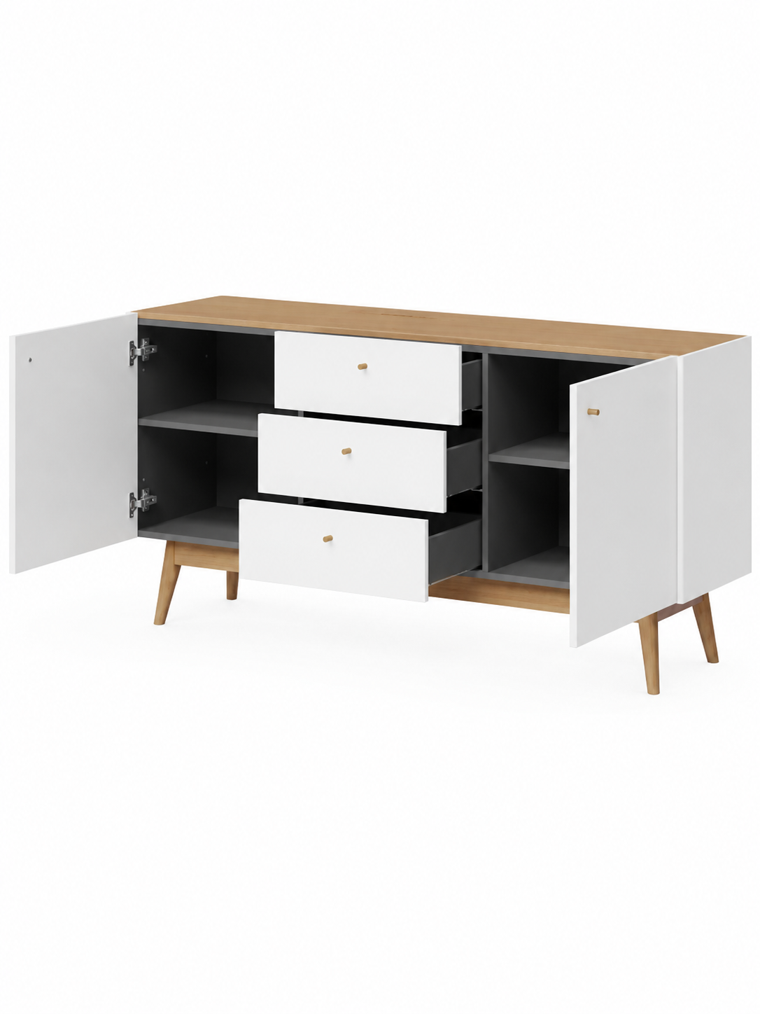 Recibidor Contemporáneo Zharik Blanco 160 cm TU MESITA