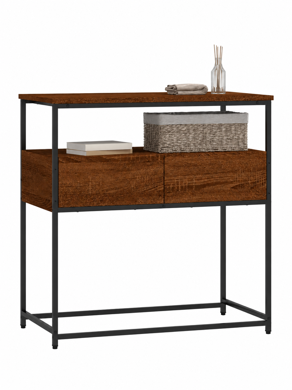 Mesa Consola Magnum color Marrón 2 cajones TU MESITA
