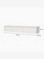 Mesa de TV Flotante Cardy High Gloss con Panel de Melamina Color Blanco TU MESITA