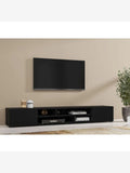Mesa de TV Moderna Genius color Negro 2 puertas TU MESITA