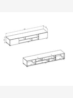 Mesa de TV Moderna Genius color Negro 2 puertas TU MESITA