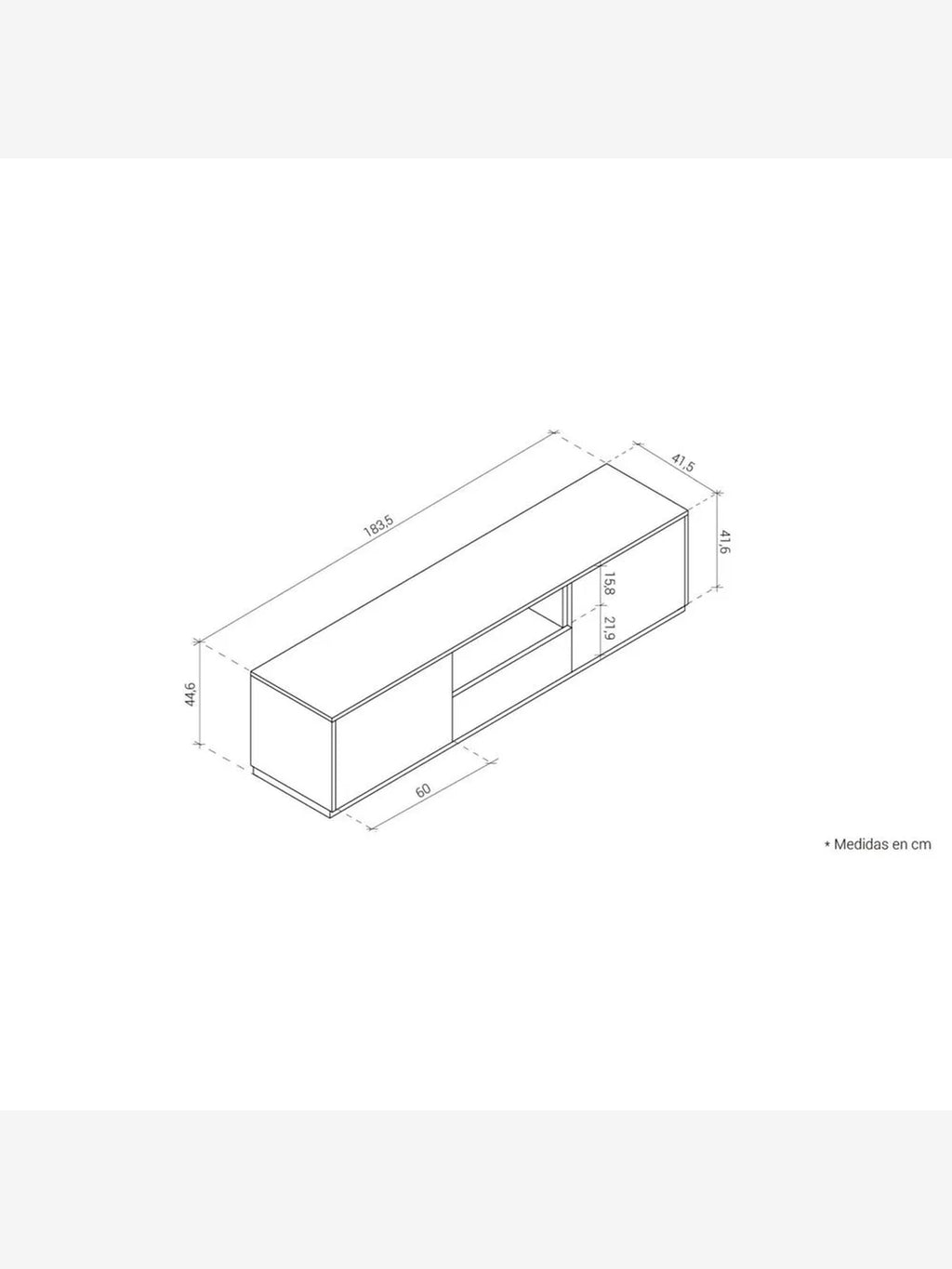 Mesa de Tv 2 puertas 1 cajón Prost color Duna TU MESITA