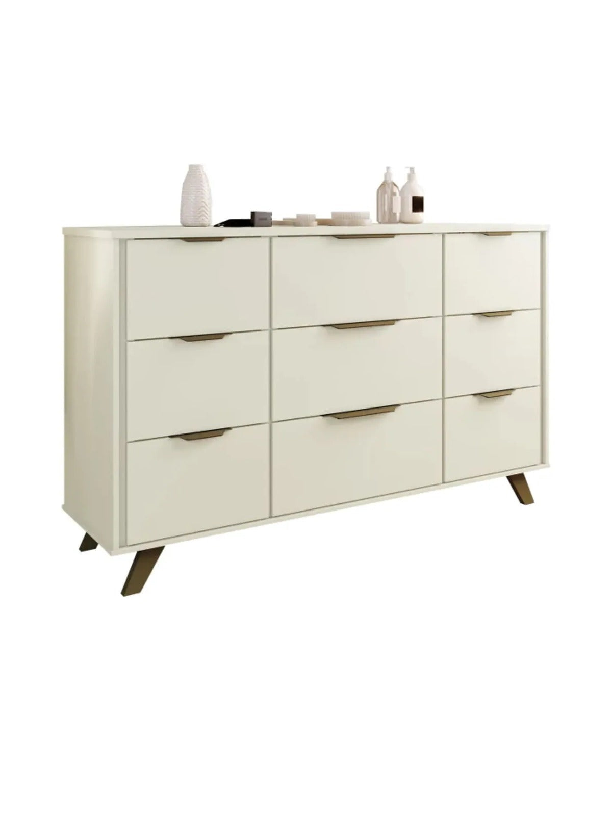 Cómoda moderna Nueve cajones Olivia color Blanco TU MESITA