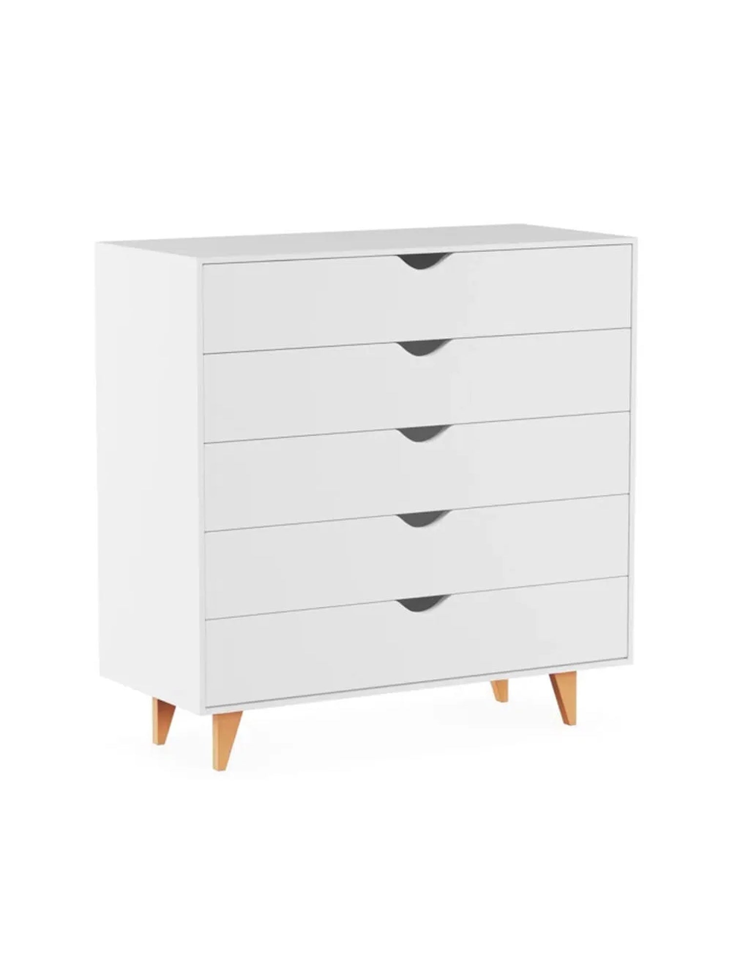 Cómoda Vertical Sofia color Blanco 5 cajones TU MESITA