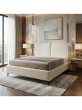 Cama Box Liora King Blanco Tarima + Cabecera TU MESITA