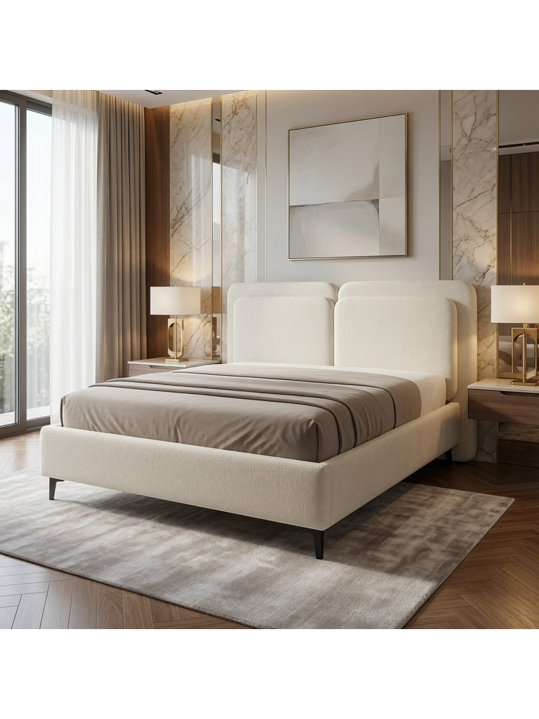 Cama Box Liora King Blanco Tarima + Cabecera TU MESITA