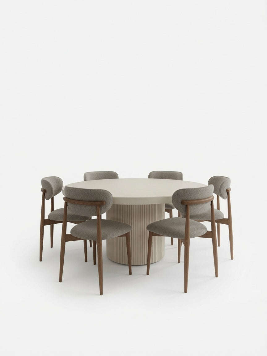 Juego de Comedor Dalia en Madera Color Blanco 4 Sillas TU MESITA