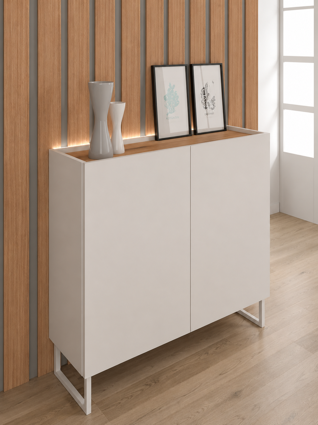 Zapatera Minimalista Arequipa color Blanco 2 puertas TU MESITA