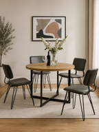 MESA DE COMEDOR CIRCULAR TU MESITA POLO COLOR DUNA