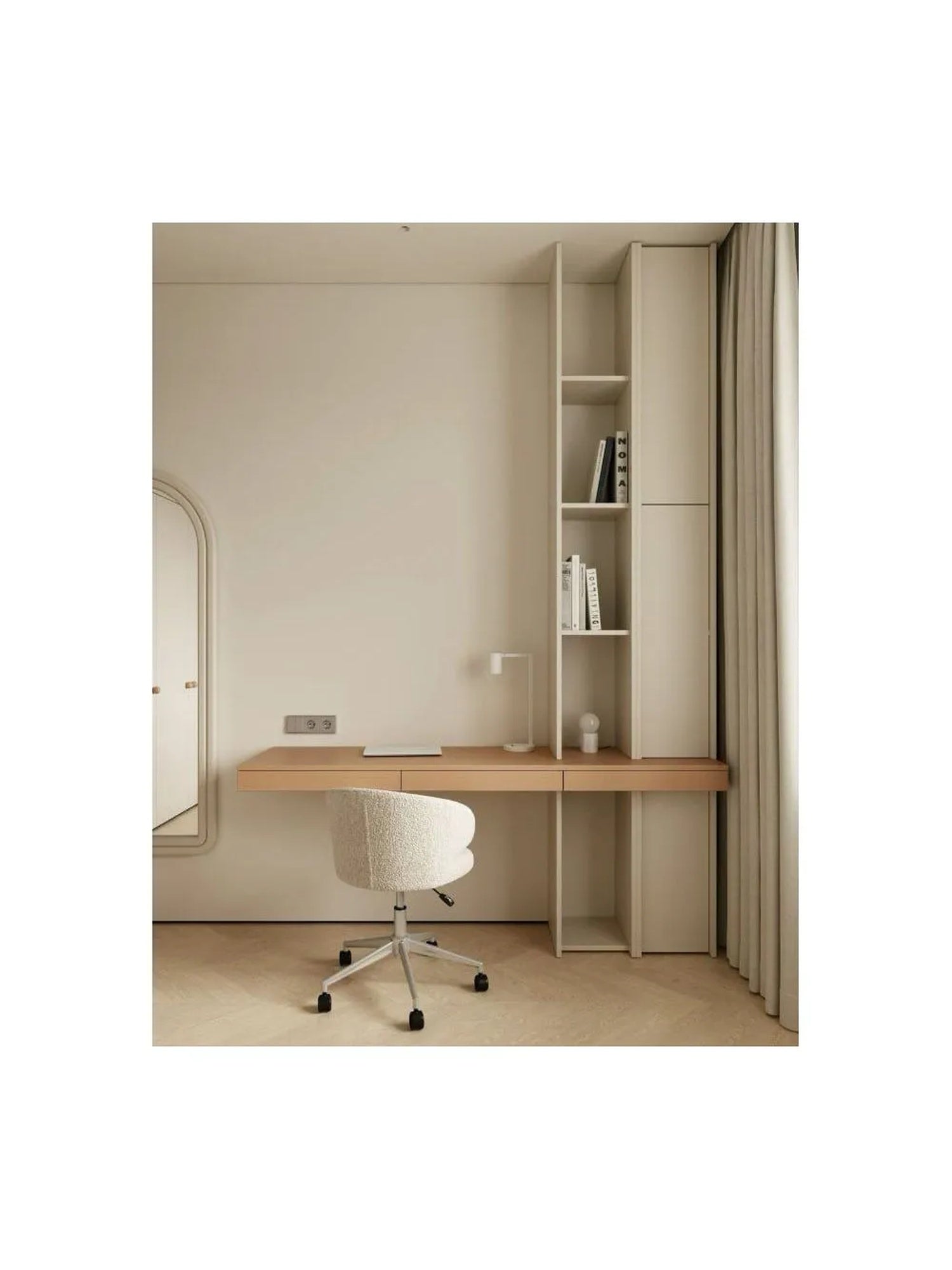 Escritorio Moderno Anastacia Color Duna/Blanco TU MESITA
