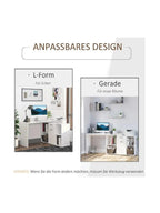 Escritorio Extendible TU MESITA Liam color Blanco 1 cajón 1 puerta
