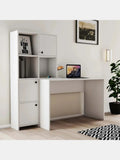 Escritorio Clásico 3 puertas con repisa Roma color Blanco TU MESITA