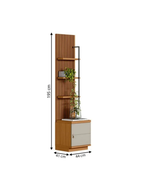 Estante con Panel y Velador Logan 1 puerta color HayaBlanco TU MESITA