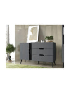 Cómoda Moderna Juvenil Macabi color Gris/Negro TU MESITA Califica este producto