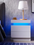 Velador Mesa de Noche Miki con luz LED color Blanco TU MESITA