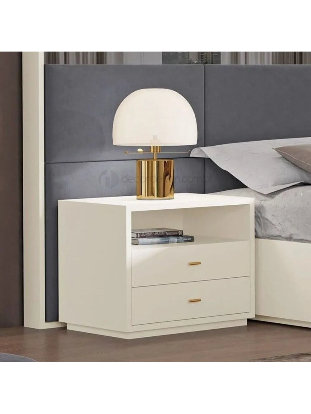 Velador Mesa de Noche Singer Color Blanco TU MESITA
