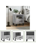 Velador Mesa de Noche Saori 1 cajón color Gris TU MESITA