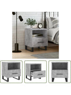 Velador Mesa de Noche Saori 1 cajón color Gris TU MESITA