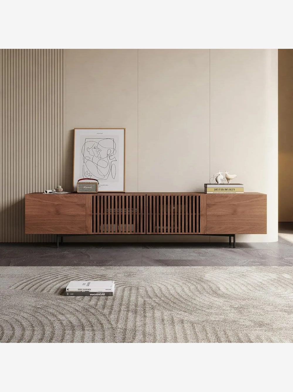 MESA DE TV MINIMALISTA NAMURA COLOR MARRÓN TU MESITA