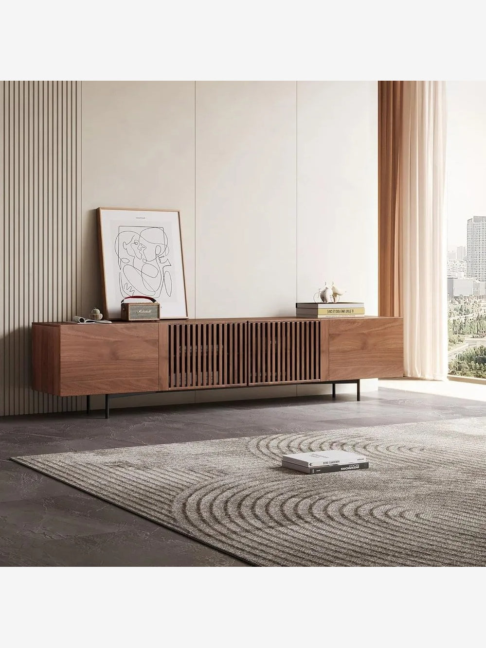 MESA DE TV MINIMALISTA NAMURA COLOR MARRÓN TU MESITA