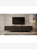 Mesa de TV Flotante Lika color Negro 4 puertas TU MESITA