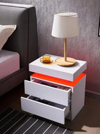 Velador Mesa de Noche Miki con luz LED color Blanco TU MESITA