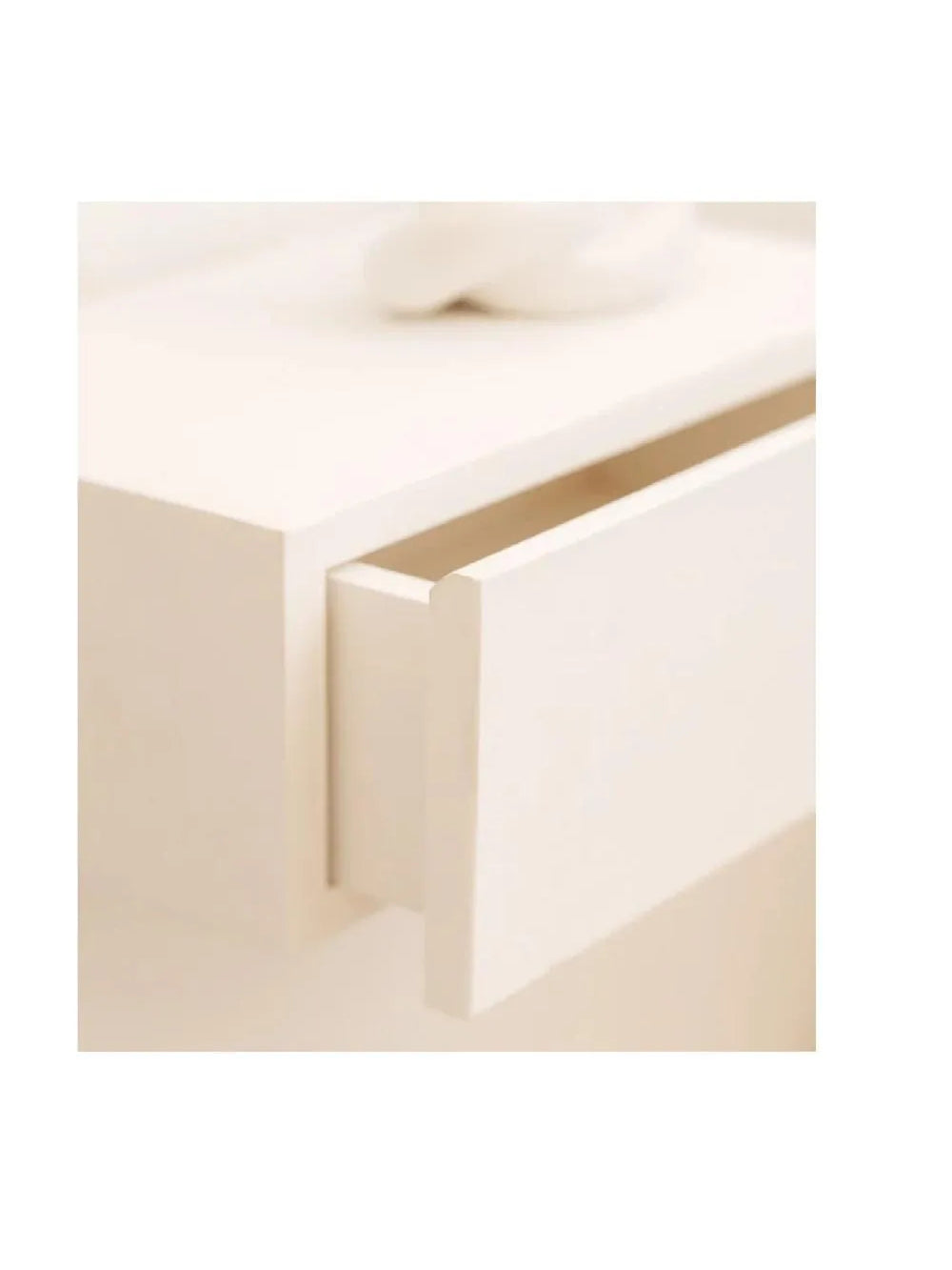 Velador Rústico Panda TU MESITA Flotante 1 cajón melamina 18mm Blanco