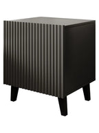 Velador Mesa de Noche Moderno Rogger color negro 1 puerta TU MESITA