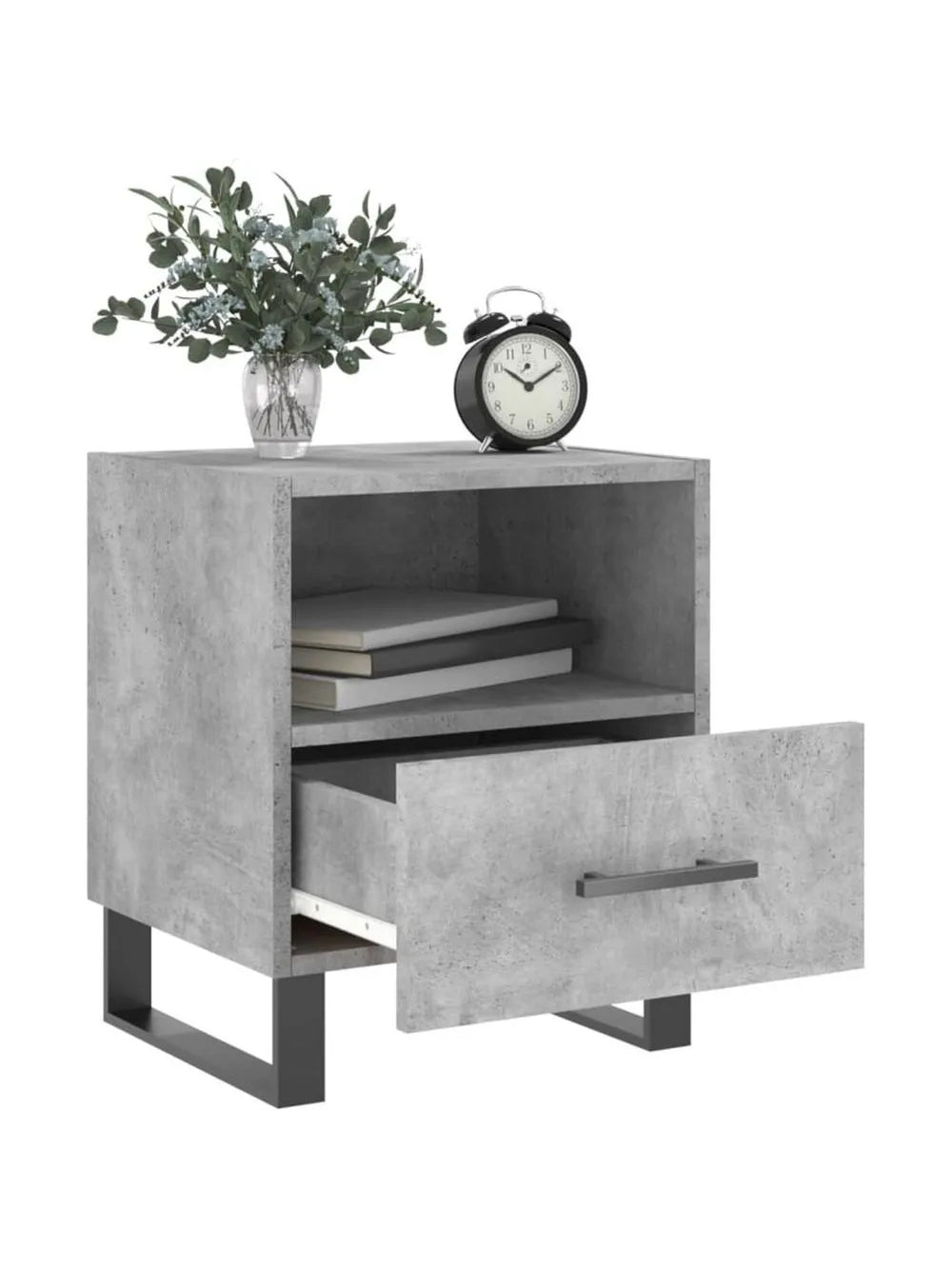 Velador Mesa de Noche Saori 1 cajón color Gris TU MESITA