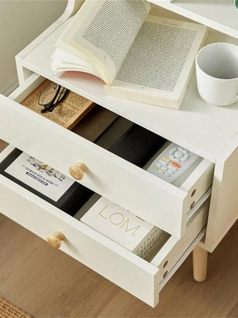 Velador Contemporáneo Mardó Blanco 81cm TU MESITA