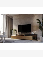 Mesa de TV Moderna Mikela color RobleNegro TU MESITA