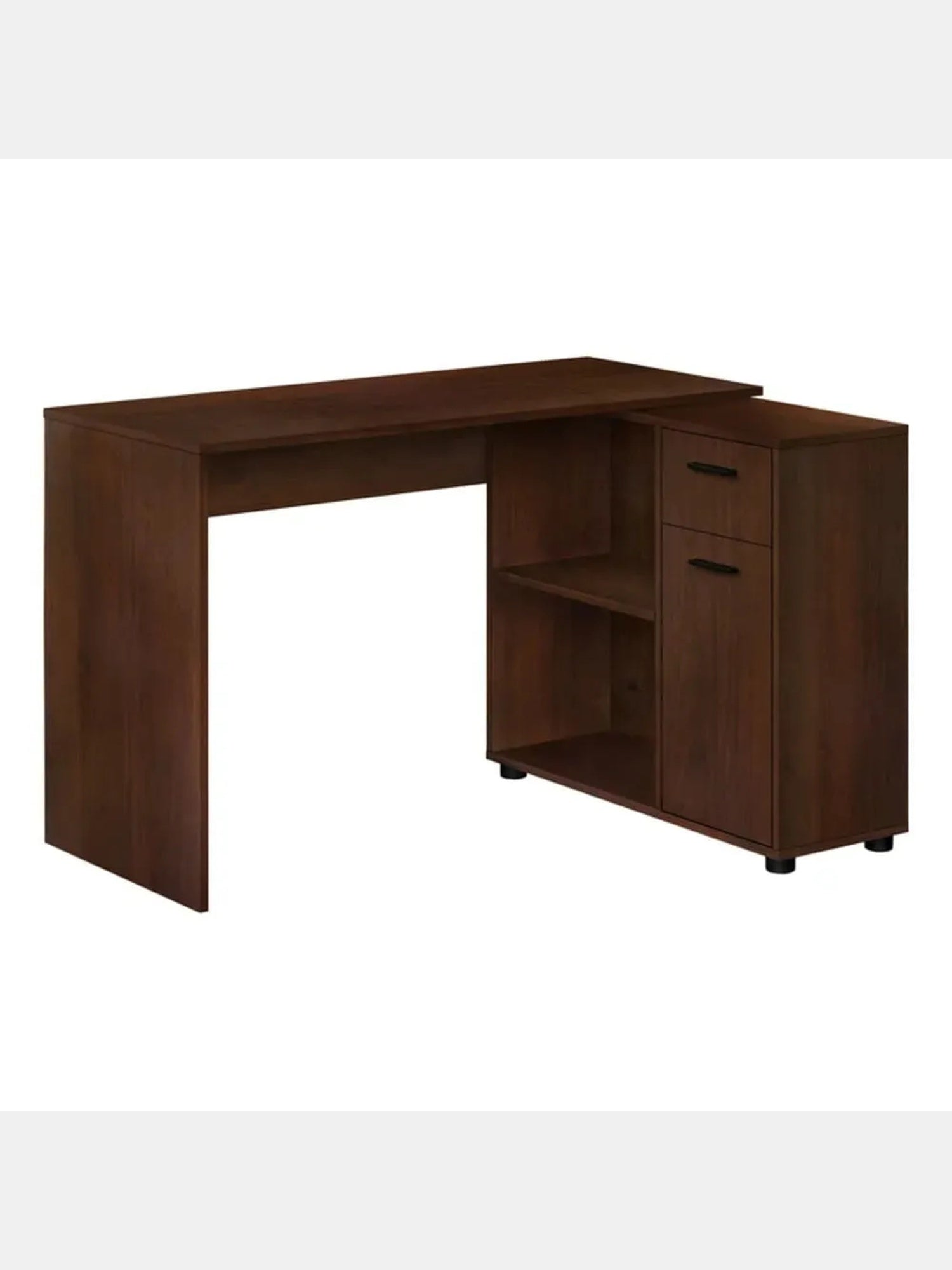 Escritorio Esquinero Issco color Marrón 1 puerta 1 cajón TU MESITA