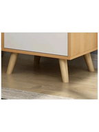 Velador Vintage Moderno Scandi 2 Cajones HayaBlanco TU MESITA