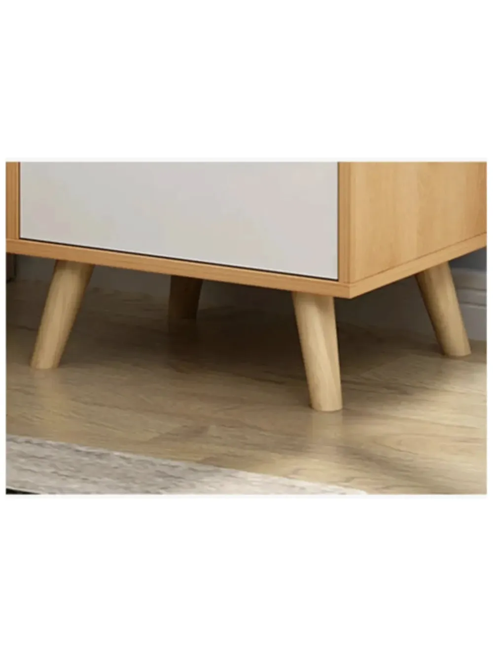Velador Vintage Moderno Scandi 2 Cajones HayaBlanco TU MESITA