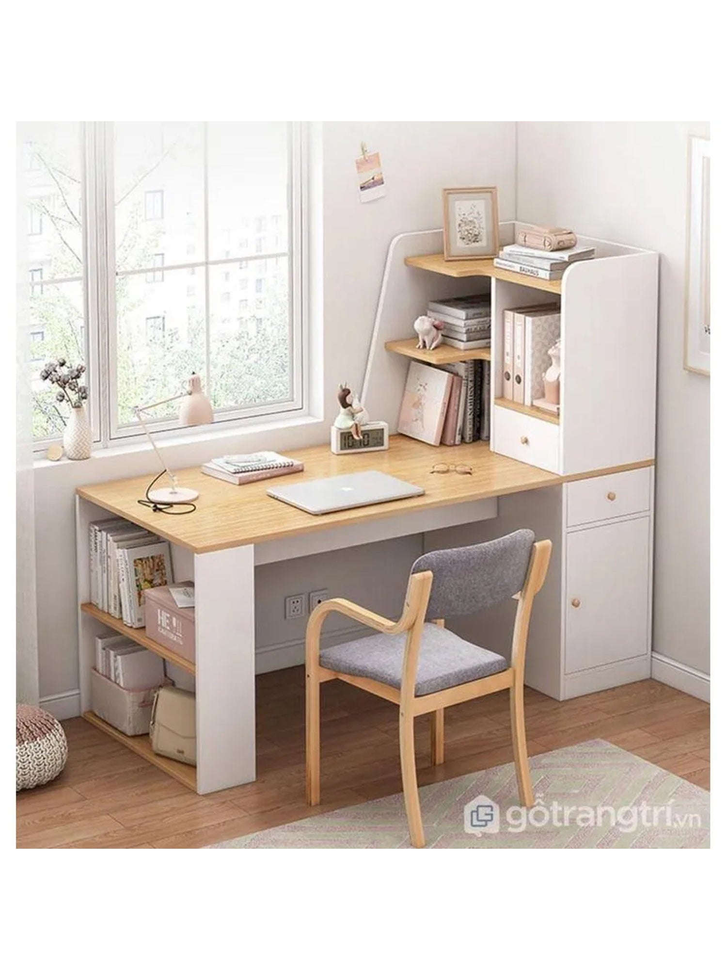 Escritorio Vintage Rovegno Color Blanco/Duna