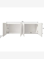 Mesa de TV Flotante Lika color Negro 4 puertas TU MESITA