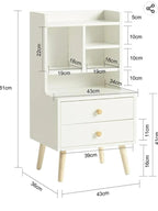 Velador Contemporáneo Mardó Blanco 81cm TU MESITA