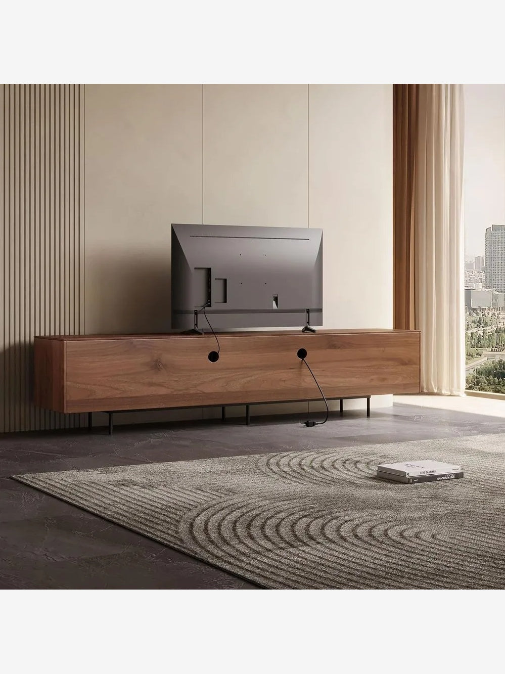 MESA DE TV MINIMALISTA NAMURA COLOR MARRÓN TU MESITA