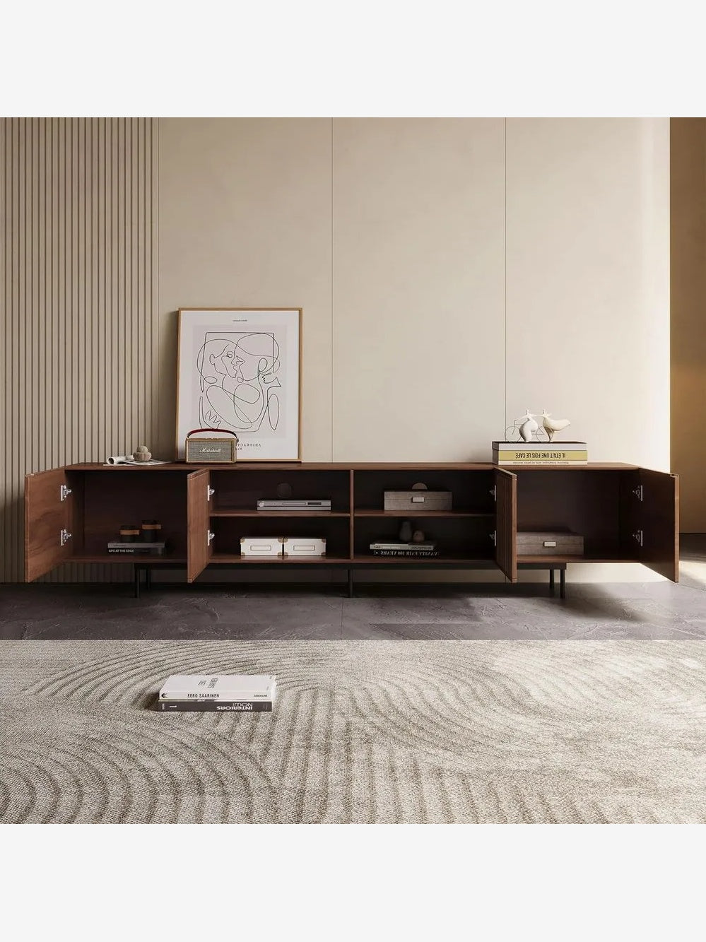 MESA DE TV MINIMALISTA NAMURA COLOR MARRÓN TU MESITA