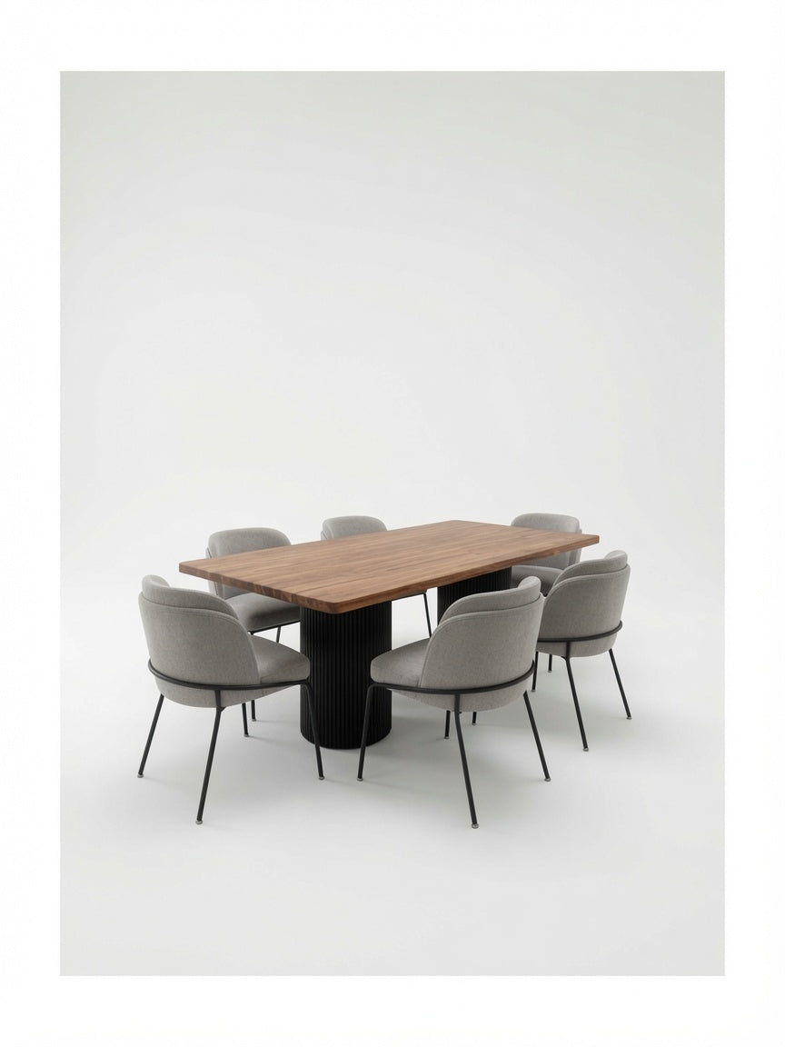 Juego de Comedor Berlín 6 Sillas con Estructura de Fierro TU MESITA