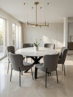 Juego de Comedor Odette 6 Sillas con Piedra Sinterizada TU MESITA