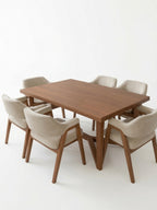 Juego De Comedor Con 6 Butacas TU MESITA Elara Aesthetic En Madera