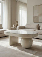 Mesa de Centro New Snow Capri con Tablero de Piedra Sinterizada