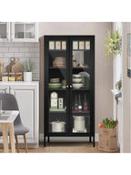 Vitrina Clásica Multiusos Joan color Negro TU MESITA 2 puertas