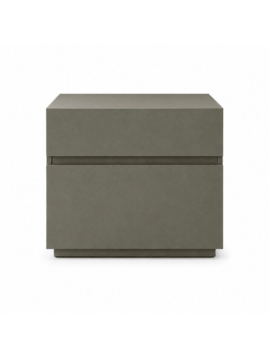 Velador Kaia Minimalista de Dos Cajones Color Agave TU MESITA Canto Delgado