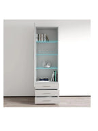 Vitrina Multiusos TU MESITA Kitus color Blanco 1 puerta 3 cajones
