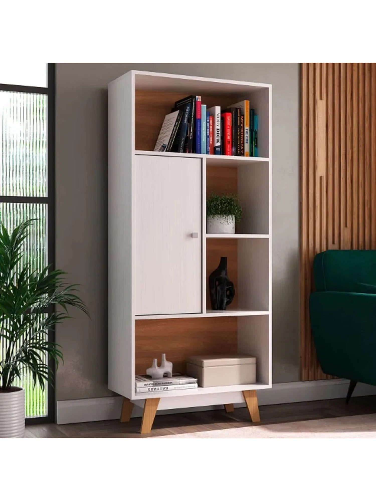 Librero Multiusos Seúl color Blanco 1 puerta TU MESITA