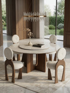 Juego de comedor minimalista Sol TU MESITA 4 sillas Blanco Negro
