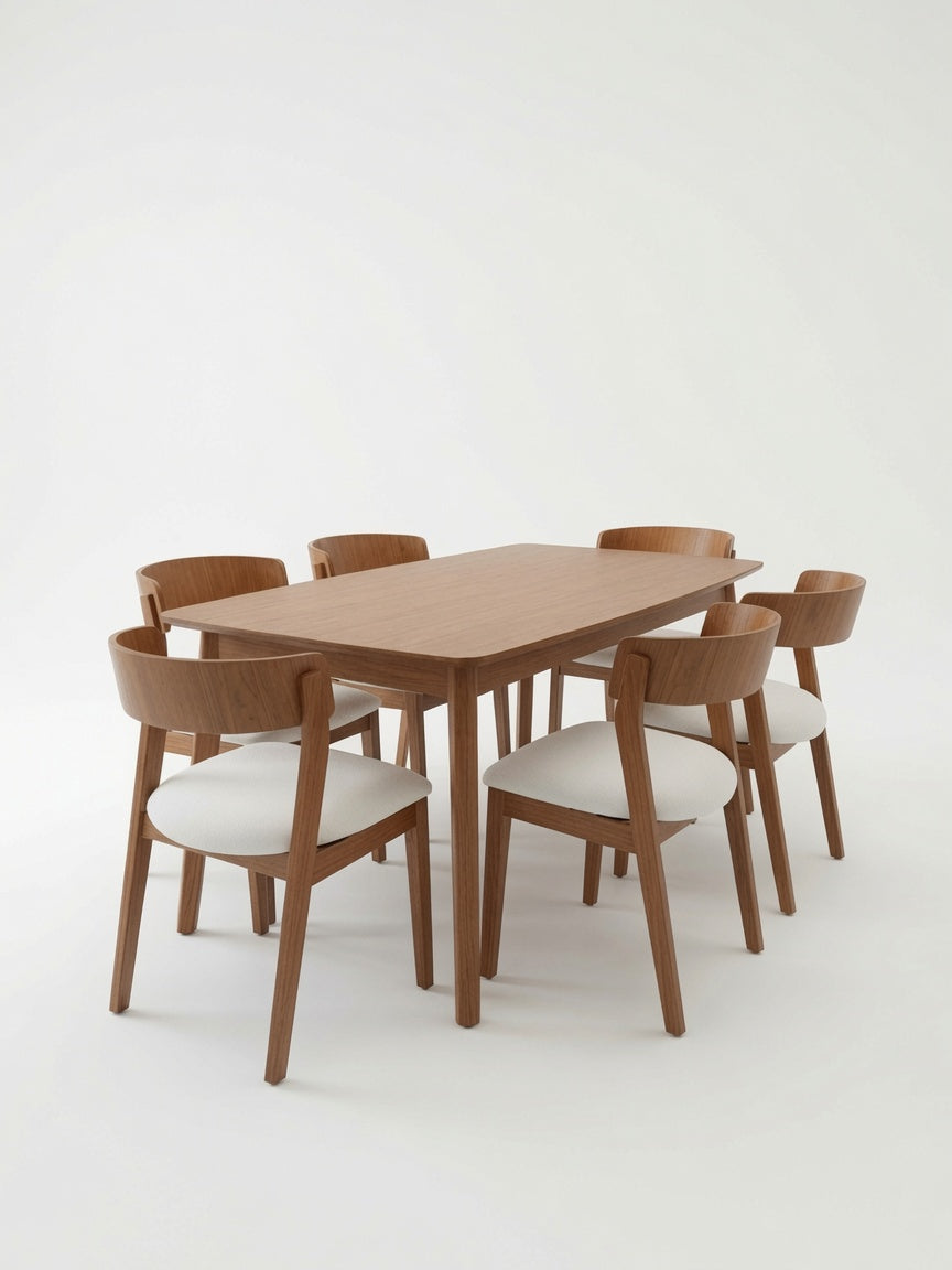 Juego de Comedor Arezzo 6 Sillas en Madera Tornillo TU MESITA